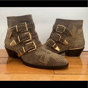 NEW Chloe Susanna Boots in taupe suede SZ 36.5